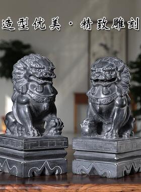 2020石狮子摆件小一对家门前门口看门墓前迷用小号石雕你石头青石