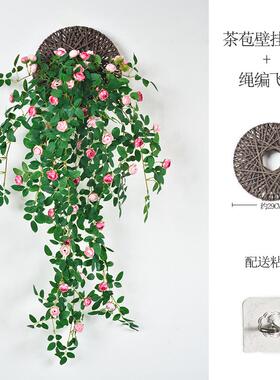 假花园管道绿壁挂遮挡藤蔓月季花植仿真暖气装饰蔷薇花花阳台玫瑰