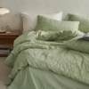 60-count three-layer yarn pure cotton yarn-dyed jacquard four-piece set of cotton sheets and quilt covers Nantong home textile bedding 4