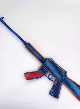 【M416】冲锋枪模型金属模型泰国铝丝工艺品 家居摆件