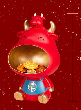 创居意北欧家摆件牛玄关钥匙收装纳摆件家居饰品摆FAN303牛件树脂