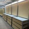 Aluminum profile storage rack assembled wardrobe coffee milk tea shop furniture diy overhead hole board display shelf
