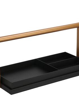 现代简约样板房别墅新中式托盘样板房家装软装门厅金属中国风托盘