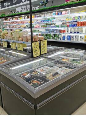 玛克圣宝组合超市岛柜无冷无霜铜管冷冻食品冰柜厂家直销包邮新款