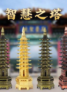 五台山文昌塔十三层纯铜13层的九层书房书桌文殊菩萨摆件金榜题名