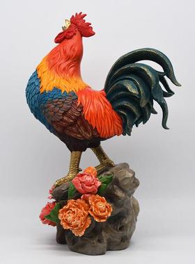 宏达 创意彩绘工艺品 金鸡报喜 铜公鸡家居礼品生肖摆件