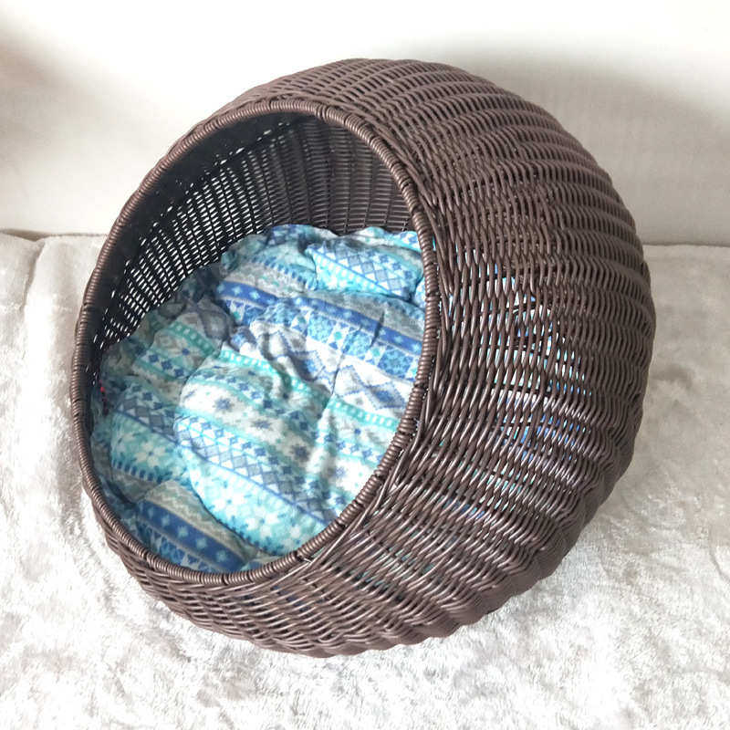 包邮四季通用仿藤可拆洗宠物窝室内猫笼透气狗窝塑料宠物篮猫抓,淘宝优惠券,粉丝福利购,淘宝优惠卷