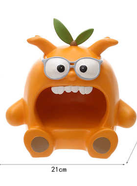 卡通可爱创意火焰玄关入户客厅钥匙收纳托盘家居装饰品摆件装饰品