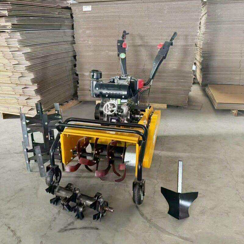 Small and lightweight gasoline micro-tiller, four-wheel drive weeding rotary tiller, multi-functional all-in-one machine, new export model for foreign trade