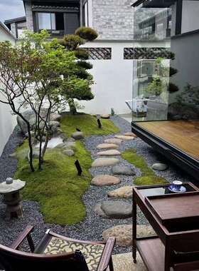 天然黑色色烁灰水洗石铺路石庭院景石小石子造庭院装饰