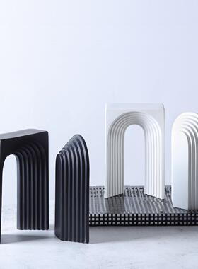 创意现代几何拱形u形n形陶瓷装饰品入口电视柜酒柜展示柜咖啡桌装