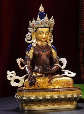 正品地藏家菩萨佛像黄铜佛鎏金鎏银居供奉7寸1尺堂件地藏王佛摆像