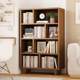 Household small bookcase floor-standing multi-functional shelf non-solid wood simple bookcase living room wall-to-wall storage cabinet