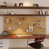 Pure solid wood mid-century style desk hole board custom-made storage rack desktop wall shape wall display shelf no punching