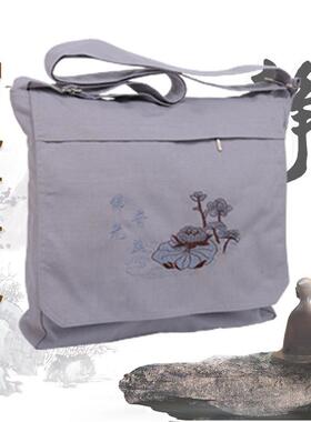 僧包居士包大挎包多功能包男女罗汉包帆布包禅修包香袋旅行包僧袋