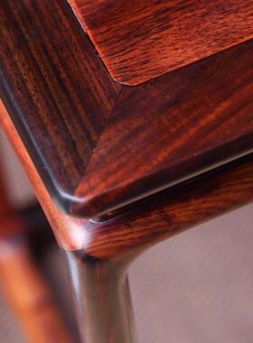 实实木小花架红酸枝木中48574963公式小花卉架花几盆景架办室桌面