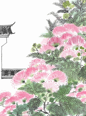 青澍徽派水墨建筑系列【芒种】限量签章版画 新中式装饰带装裱