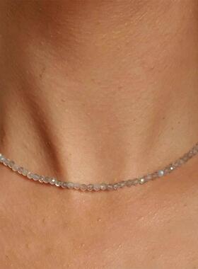 Fashion Simple Black Beads Chain Short Choker Necklace Femal