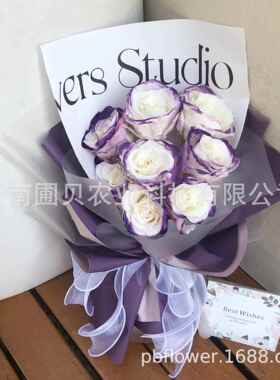 花者永生花教师节花束 永生花中秋节玫瑰花束