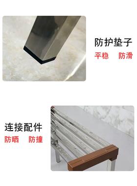 批不锈钢花架子单层室内户外客厅阳台移动多层阶梯式花盆置物架可