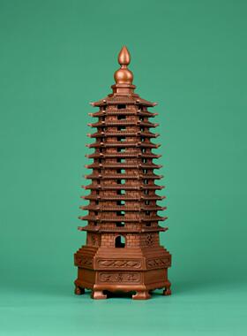 纯紫铜十三层文昌塔摆件铜器工艺品家居办公室装饰品开学送礼品