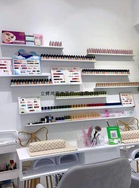 美甲店墙面置物架美甲置物架网红成品日系挂墙美甲架展示架壁挂板