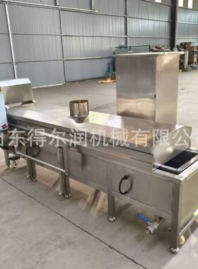 风干鸭脖油炸机鸡翅鸭锁骨油炸生产线油量低精准控温提升网带