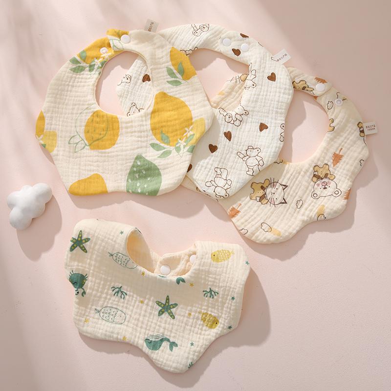 Newborn pure cotton bib baby cute little bib