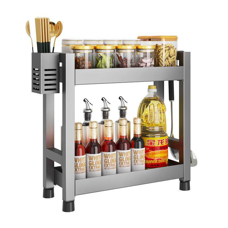 不锈钢超窄小调料架厨房调味品收纳架子家用台面油盐酱醋瓶置物架,淘宝优惠券,粉丝福利购,淘宝优惠卷