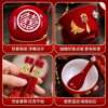 Wedding ceremony, newlyweds changed to toast tea cup, wedding toast cup, wedding red cover bowl, wedding bowls and chopsticks to accompany the couple, wedding tea set