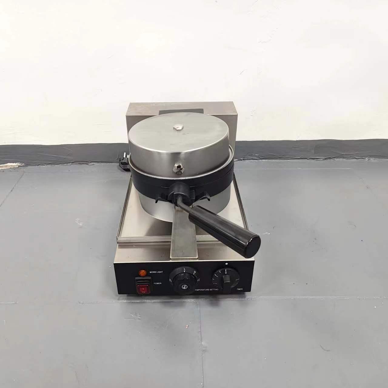 Commercial Round Electric Waffle Oven Up and Down Flip Single Head Waffle Maker Global Plug Baking Breakfast Waffle Maker