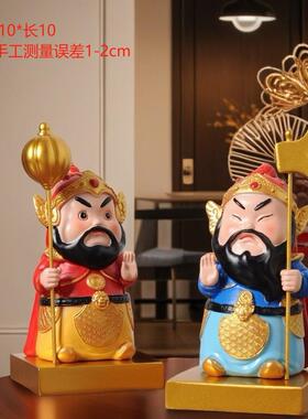 新款招财旺宅入户门门神树脂摆件玄关家居装饰摆件乔迁开业送礼