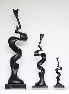 透明树脂抽象玄关摆件酒店别墅客厅电视柜桌面雕塑软装饰工艺术品