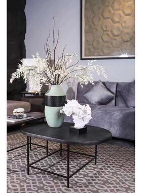 海印象现代轻奢新中式酒店样板房售楼处客厅书房珊瑚树摆件装饰品