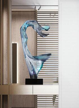 品透代明树脂摆件装饰透明抽象雕塑家居客厅楼处酒店现售轻奢艺术