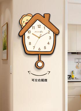 新款家用钟表创意客厅挂钟装饰时钟挂墙卧室静音万年历石英钟挂表