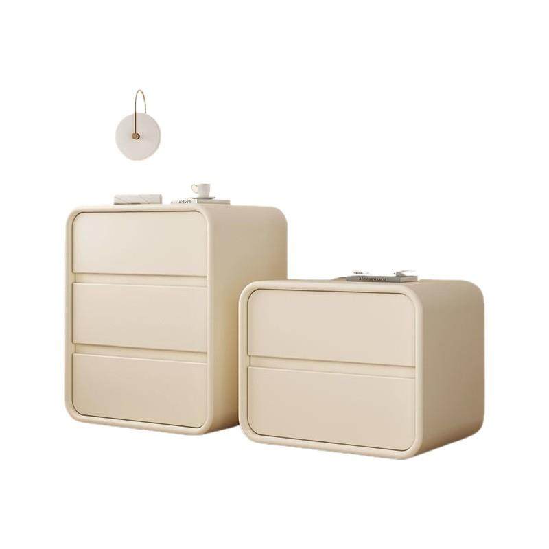 简约现代床头柜奶油风实木收纳超窄新款三层轻奢卧室储物床边家用,淘宝优惠券,粉丝福利购,淘宝优惠卷