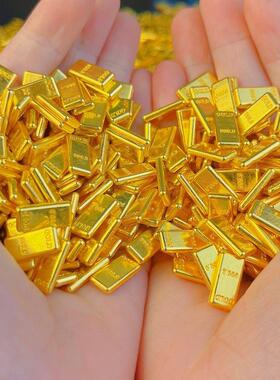 实心黄铜沙金金元宝摆件桌面装饰品乔迁开业仿真小礼物