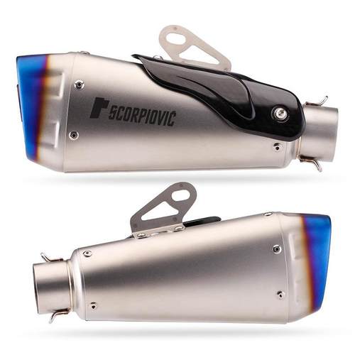 摩托车排气管 NINJA400 R3 CB400 春风250SR V4碳纤护盖 通用尾段 - 图0