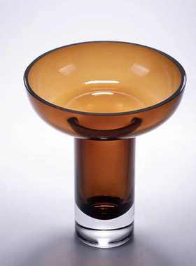 现代轻奢简约玻璃花瓶 插花干花花器 装饰品创意摆件 工艺品批发