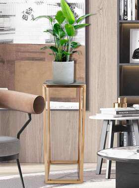 金属架不锈钢摆件展示台底座落地花架花几现代客厅边几雕塑展示台