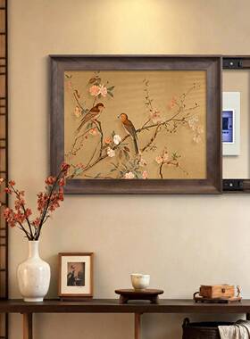 宋氏美学花鸟图电表箱遮挡盖板装饰画配电箱遮挡新中式电闸箱挂画