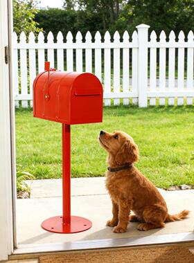 圣诞节装饰木屋信箱口圣诞信箱邮筒箱邮铁制卧鹿摆件酒吧咖啡店铺