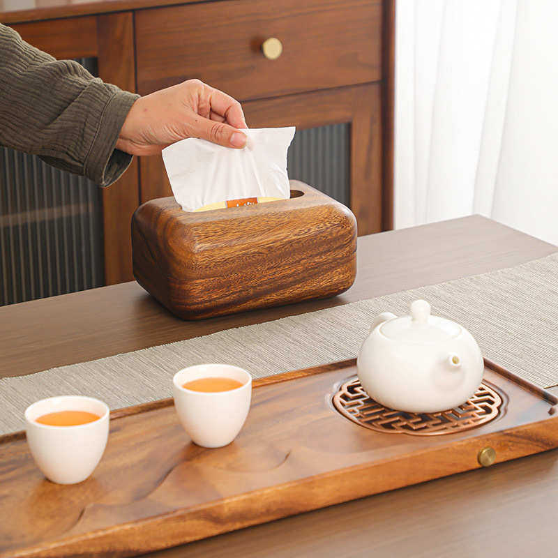 茶桌收纳盒收纳木纸巾盒整面实木胡桃木木质纸巾,淘宝优惠券,粉丝福利购,淘宝优惠卷