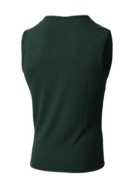 Men's muscle fitness sleeveless vest with vertical stripes