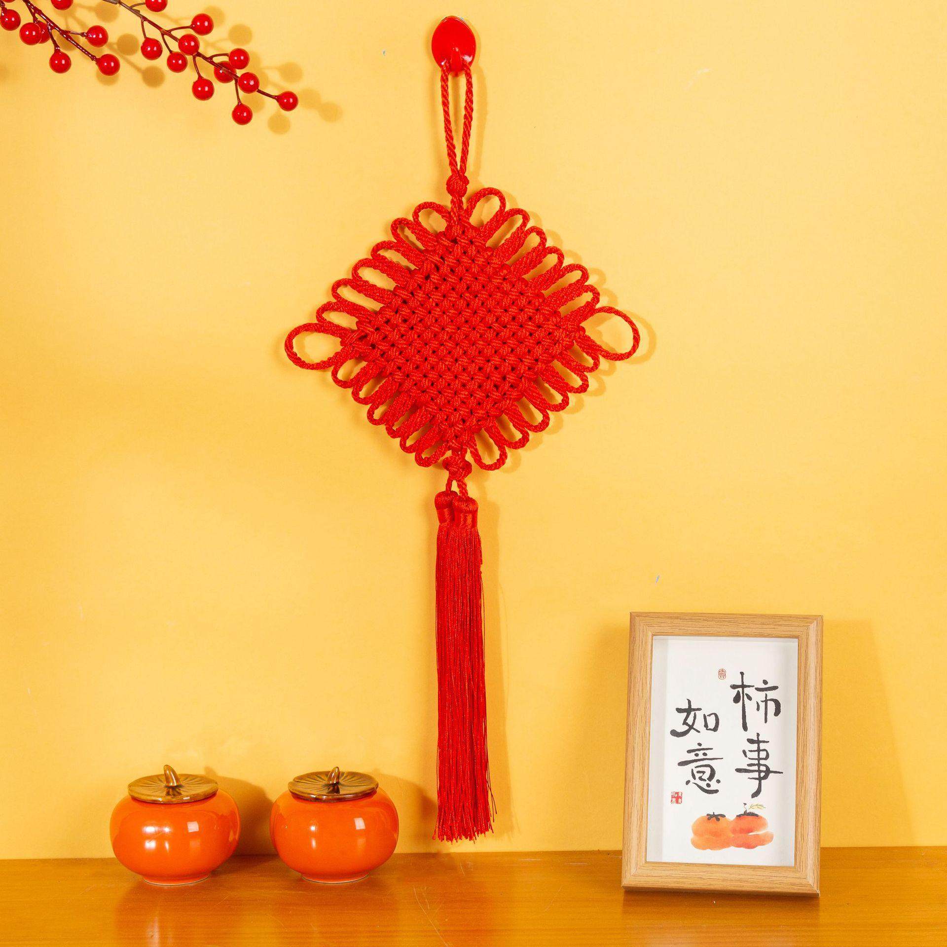 中国结玄关挂件中式简约乔迁客厅礼品背景墙装修双线如意平安特大,淘宝优惠券,粉丝福利购,淘宝优惠卷