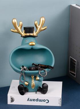 钥匙收纳玄关摆件门口现代轻奢鞋柜家居桌面装饰品客厅乔迁礼物