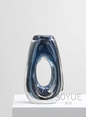 北欧轻奢异形创意花器摆件民宿样板间洽谈桌玄关书房软装艺术饰品