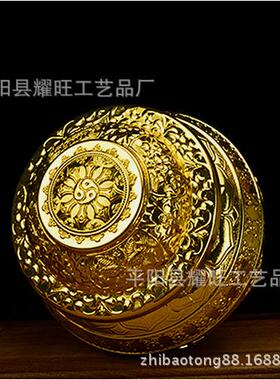 中号平顶八吉祥宝瓶 高12CM镀金合金 如意宝瓶 财源茂盛 宝瓶净瓶