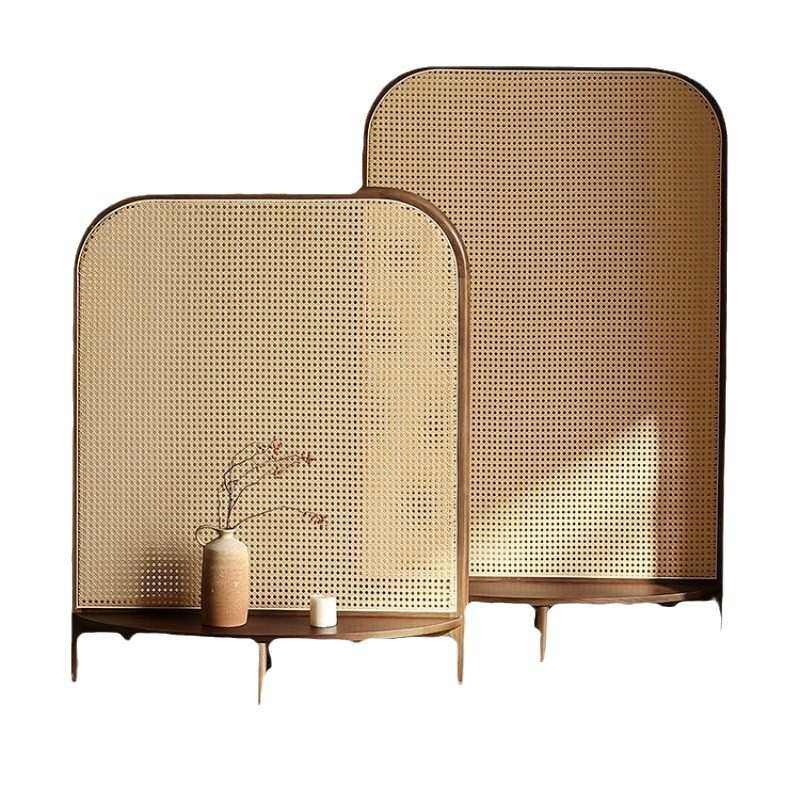实木藤编中复古隔断玄关落地置物架客厅移动遮挡入户背景,淘宝优惠券,粉丝福利购,淘宝优惠卷